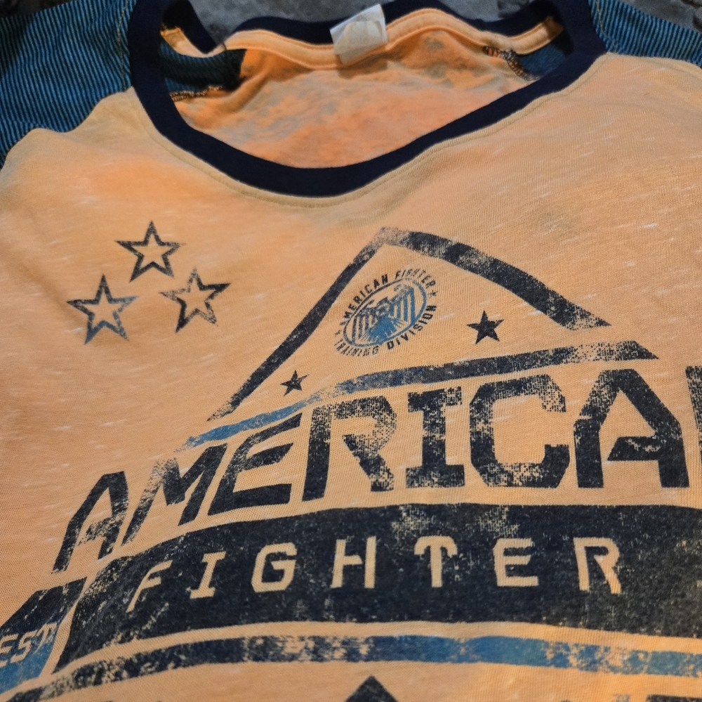 American Fighter Orange Graphic Short Sleeve Tee